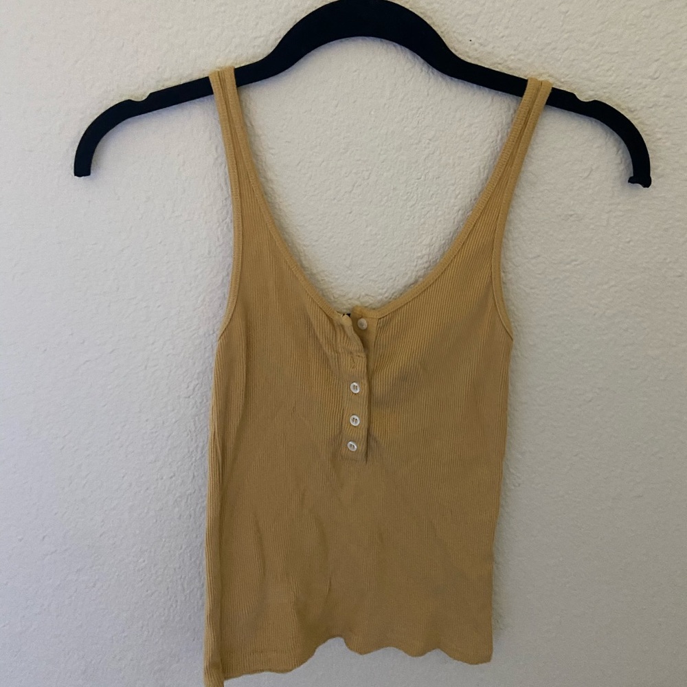 yellow tank top